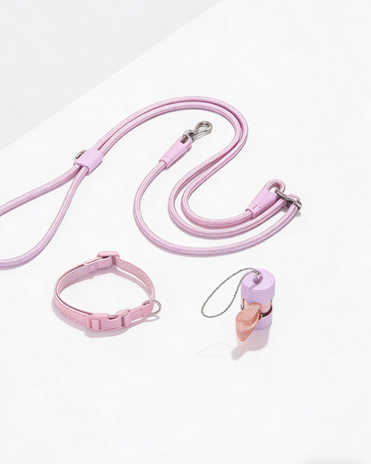 Pink Purple Leash Set